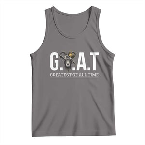 Funny Goat Lover Tank Top Motivational Quote Crowned G O A T Style TS12 Deep Heather Print Your Wear
