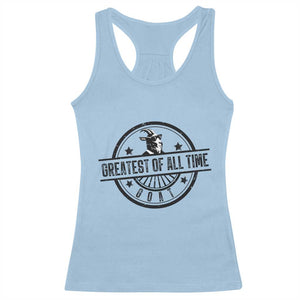 Funny Cool Goat With Sunglasses Racerback Tank Top Animal Lover Farm Gift TS12 Light Blue Print Your Wear
