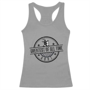 Funny Cool Goat With Sunglasses Racerback Tank Top Animal Lover Farm Gift TS12 Sport Gray Print Your Wear