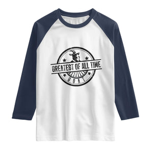 Funny Cool Goat With Sunglasses Raglan Shirt Animal Lover Farm Gift TS12 White Navy Print Your Wear