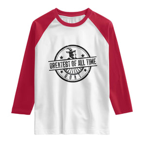 Funny Cool Goat With Sunglasses Raglan Shirt Animal Lover Farm Gift TS12 White Red Print Your Wear