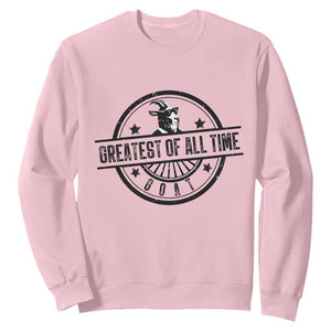 Funny Cool Goat With Sunglasses Sweatshirt Animal Lover Farm Gift TS12 Light Pink Print Your Wear