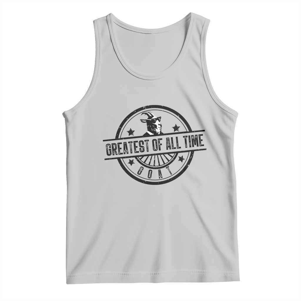Funny Cool Goat With Sunglasses Tank Top Animal Lover Farm Gift TS12 Ash Print Your Wear