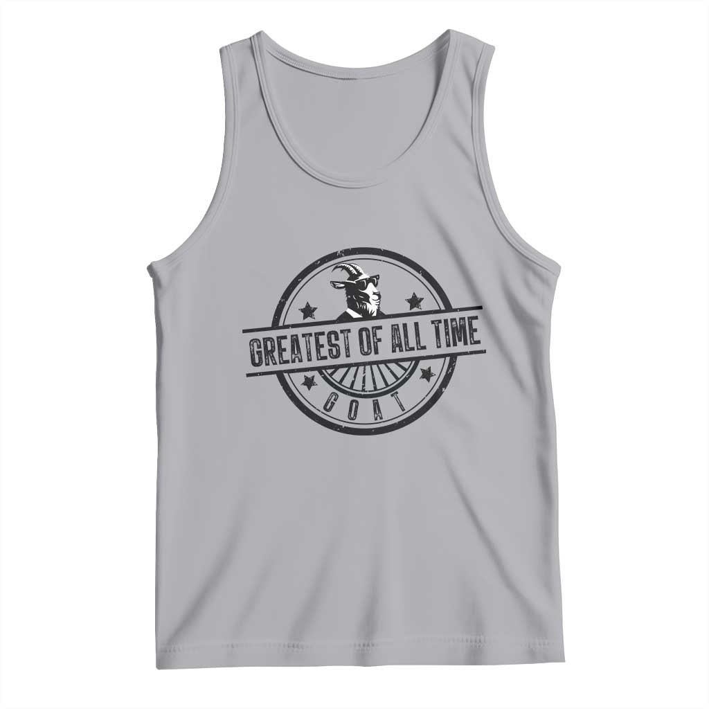 Funny Cool Goat With Sunglasses Tank Top Animal Lover Farm Gift TS12 Athletic Heather Print Your Wear