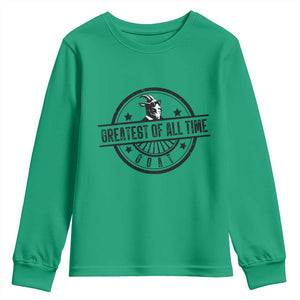 Funny Cool Goat With Sunglasses Youth Sweatshirt Animal Lover Farm Gift TS12 Irish Green Print Your Wear