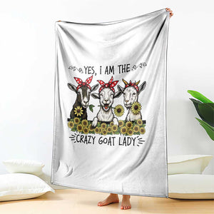 I Am The Crazy Goat Lady Throw Blanket Goat Lady Gift TS12 Print Your Wear
