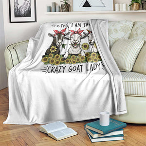 I Am The Crazy Goat Lady Throw Blanket Goat Lady Gift TS12 Print Your Wear