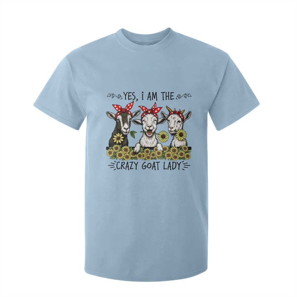 I Am The Crazy Goat Lady T Shirt For Kid Goat Lady Gift TS12 Light Blue Print Your Wear