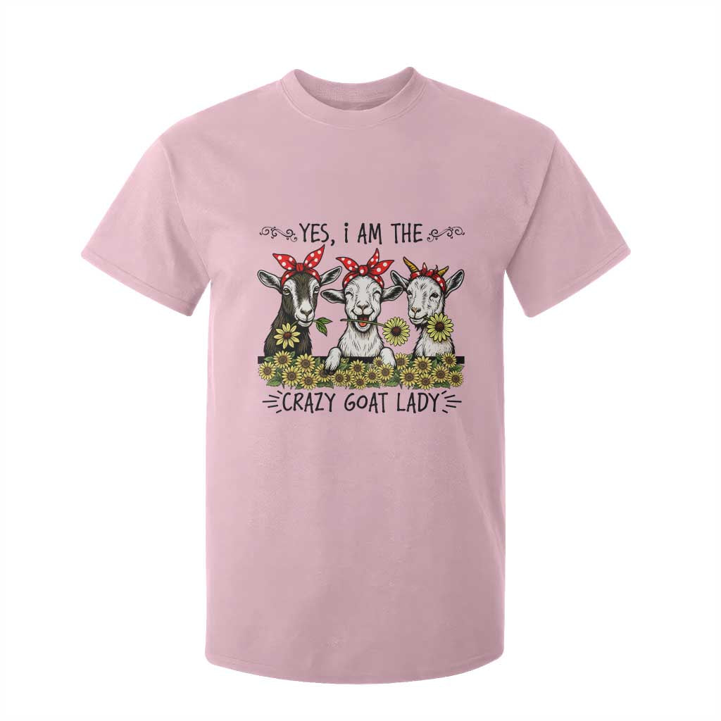 I Am The Crazy Goat Lady T Shirt For Kid Goat Lady Gift TS12 Light Pink Print Your Wear