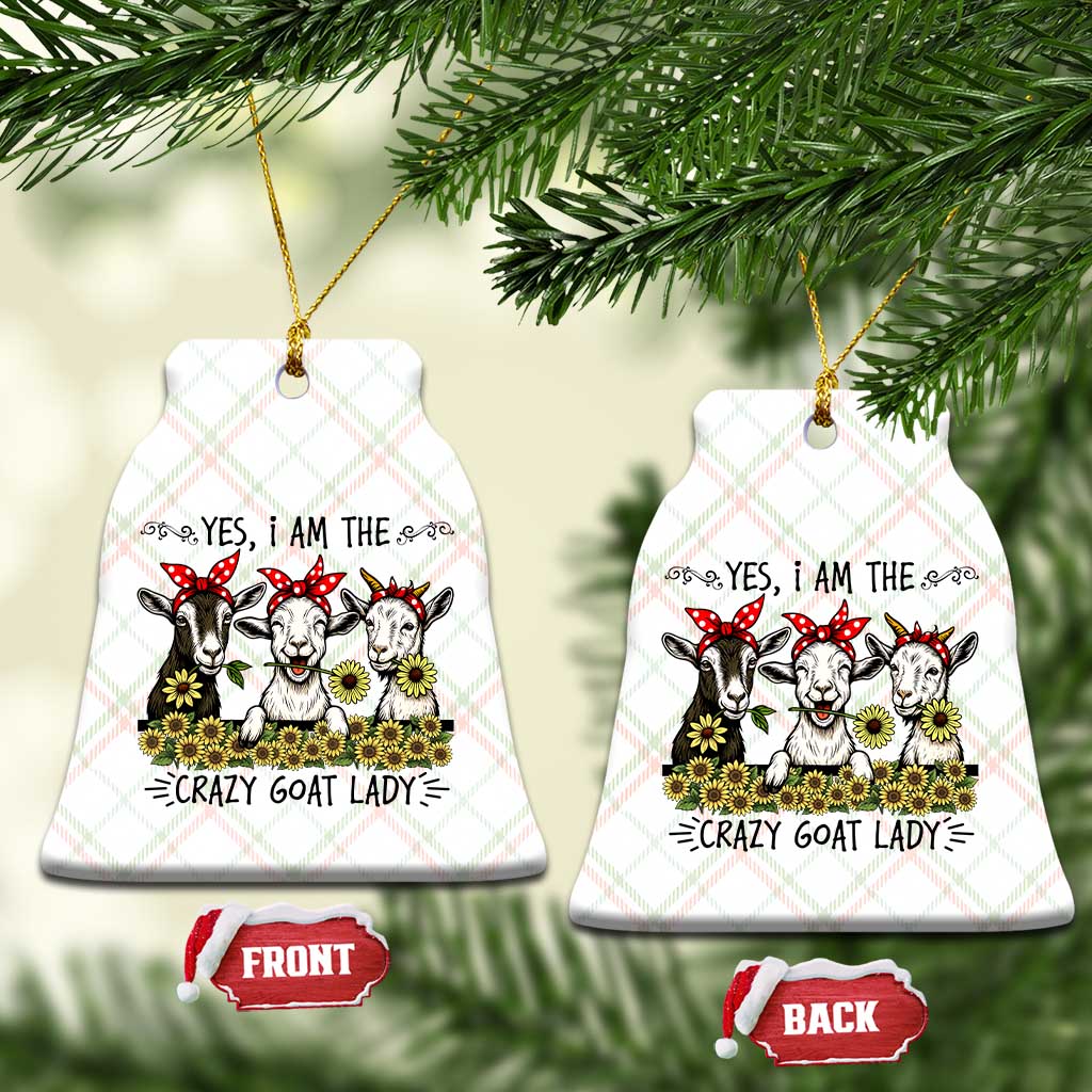 I Am The Crazy Goat Lady Ceramic Ornament Goat Lady Gift TS12 Print Your Wear