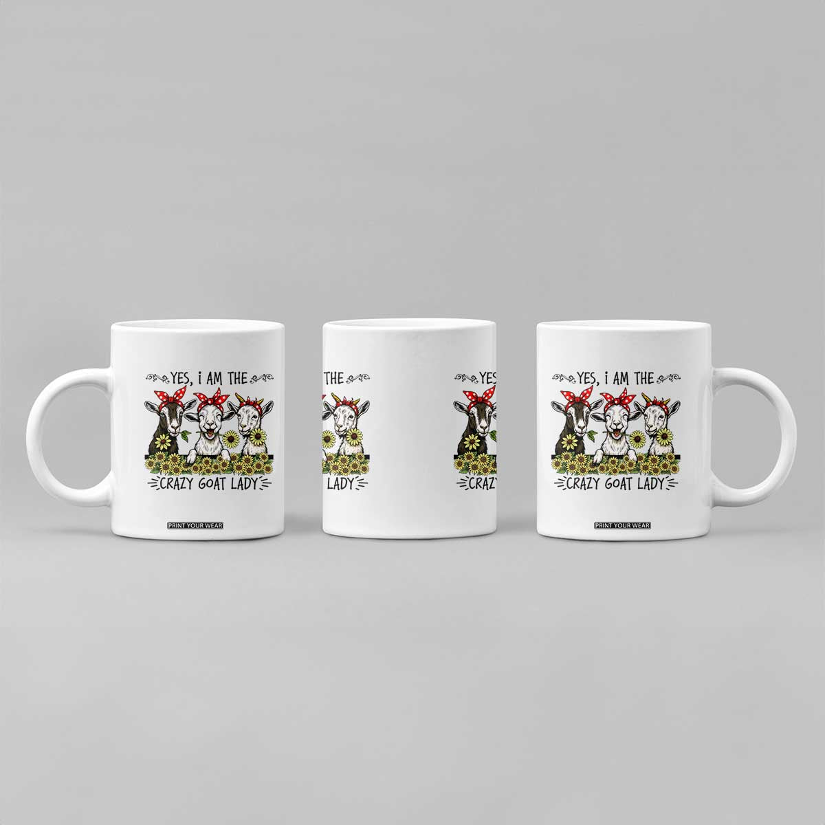 I Am The Crazy Goat Lady Coffee Mug Goat Lady Gift TS12 Print Your Wear
