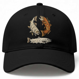 Funny Halloween Fisherman Trout Baseball Cap Ghost Pumpkin Mummy Spooky