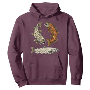 Funny Halloween Fisherman Trout Hoodie Ghost Pumpkin Mummy Spooky