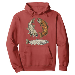 Funny Halloween Fisherman Trout Hoodie Ghost Pumpkin Mummy Spooky
