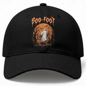 Funny Boo Foot Bigfoot Halloween Baseball Cap Spooky Ghost Pumpkin Night