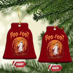 Funny Boo Foot Bigfoot Halloween Ceramic Ornament Spooky Ghost Pumpkin Night