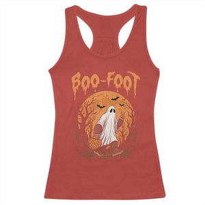 Funny Boo Foot Bigfoot Halloween Racerback Tank Top Spooky Ghost Pumpkin Night
