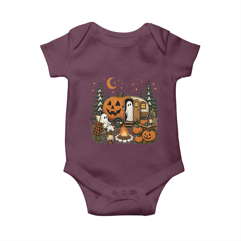 Funny Ghost Camper Halloween Baby Onesie Spooky Camping Outdoor Adventures
