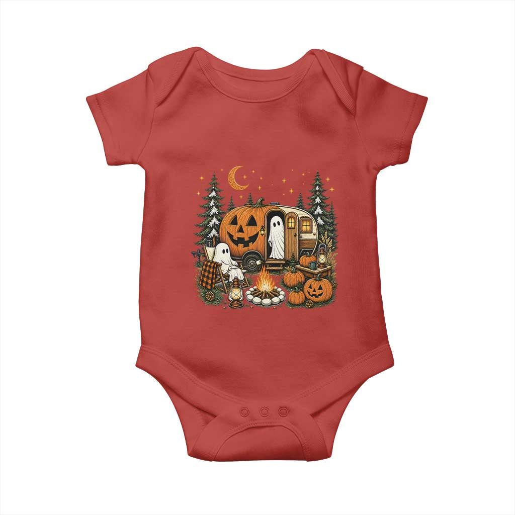 Funny Ghost Camper Halloween Baby Onesie Spooky Camping Outdoor Adventures