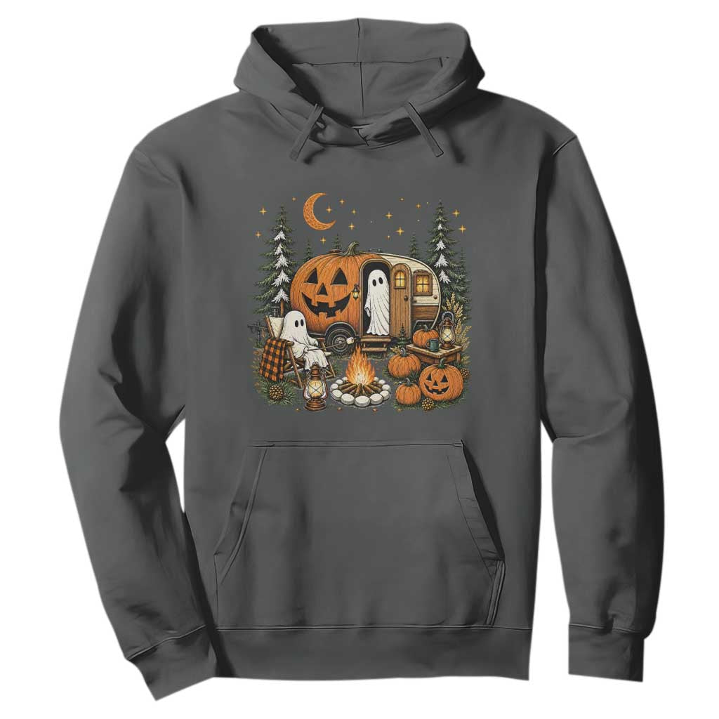 Funny Ghost Camper Halloween Hoodie Spooky Camping Outdoor Adventures