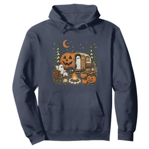 Funny Ghost Camper Halloween Hoodie Spooky Camping Outdoor Adventures