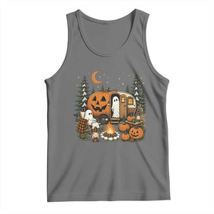 Funny Ghost Camper Halloween Tank Top Spooky Camping Outdoor Adventures