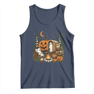 Funny Ghost Camper Halloween Tank Top Spooky Camping Outdoor Adventures