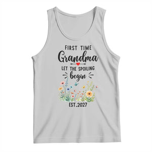 First Time Grandma Tank Top Let The Spoiling Begin Est 2027 Baby Announcement