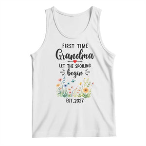 First Time Grandma Tank Top Let The Spoiling Begin Est 2027 Baby Announcement