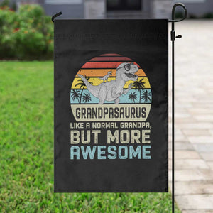Vintage Grandpasaurus Garden Flag Like A Normal Grandpa But More Awesome