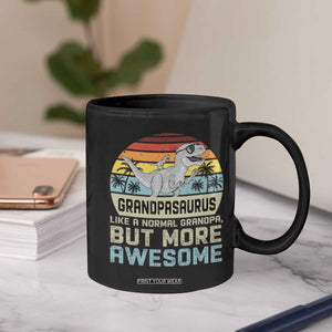Vintage Grandpasaurus Coffee Mug Like A Normal Grandpa But More Awesome