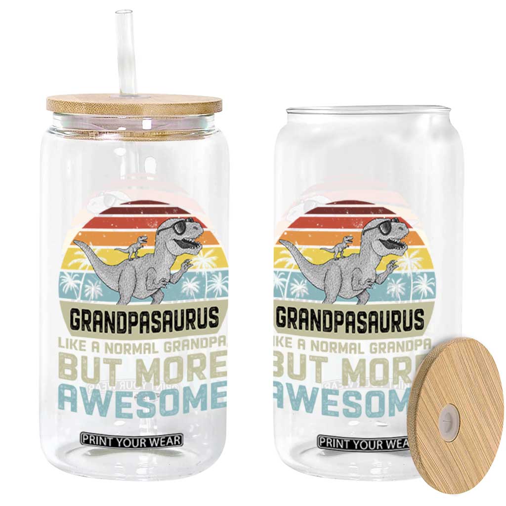 Vintage Grandpasaurus Glass Can Like A Normal Grandpa But More Awesome