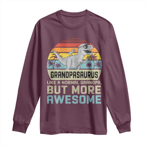 Vintage Grandpasaurus Long Sleeve Shirt Like A Normal Grandpa But More Awesome
