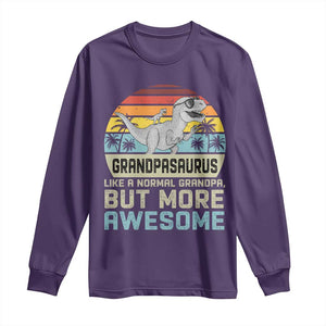 Vintage Grandpasaurus Long Sleeve Shirt Like A Normal Grandpa But More Awesome