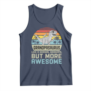 Vintage Grandpasaurus Tank Top Like A Normal Grandpa But More Awesome