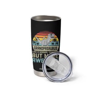 Vintage Grandpasaurus Tumbler Cup Like A Normal Grandpa But More Awesome