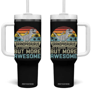 Vintage Grandpasaurus Tumbler With Handle Like A Normal Grandpa But More Awesome