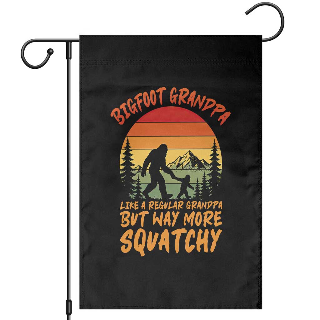 Funny Bigfoot Grandpa Garden Flag Like A Regular Grandpa But Way More Squatchy