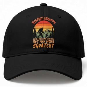 Funny Bigfoot Grandpa Baseball Cap Like A Regular Grandpa But Way More Squatchy