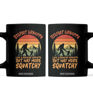 Funny Bigfoot Grandpa Coffee Mug Like A Regular Grandpa But Way More Squatchy