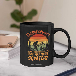 Funny Bigfoot Grandpa Coffee Mug Like A Regular Grandpa But Way More Squatchy