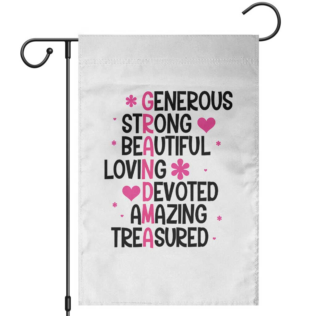 Funny Grandma Garden Flag Generous Strong Beautiful Loving Devoted