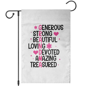Funny Grandma Garden Flag Generous Strong Beautiful Loving Devoted