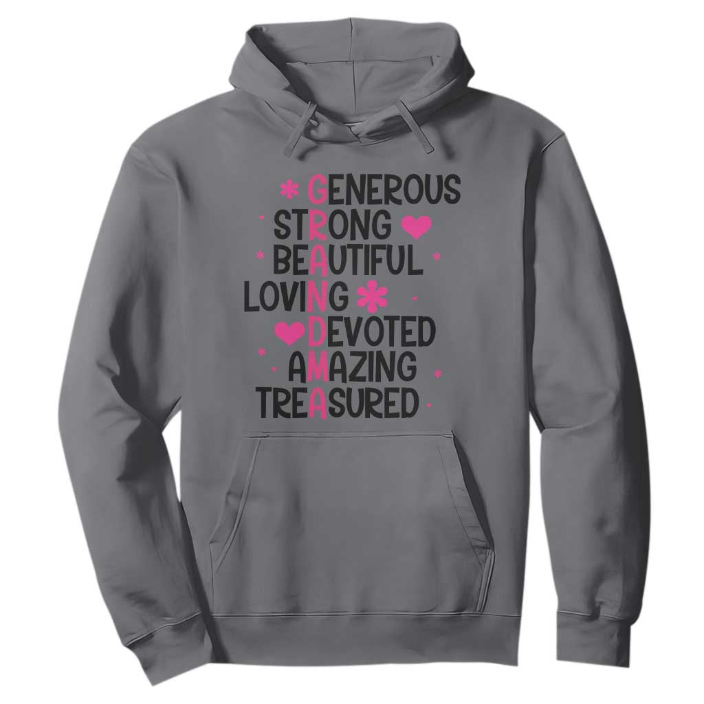 Funny Grandma Hoodie Generous Strong Beautiful Loving Devoted