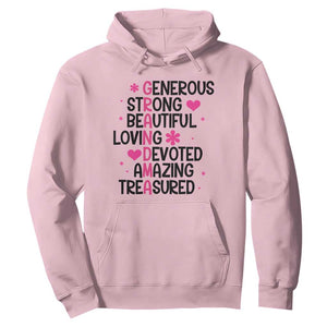 Funny Grandma Hoodie Generous Strong Beautiful Loving Devoted