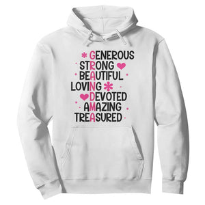 Funny Grandma Hoodie Generous Strong Beautiful Loving Devoted