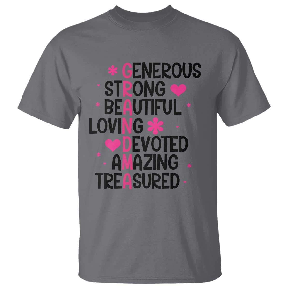 Funny Grandma T Shirt Generous Strong Beautiful Loving Devoted