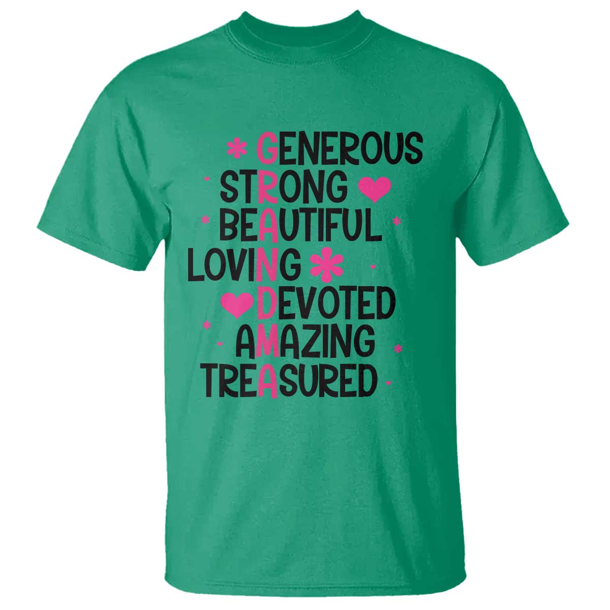 Funny Grandma T Shirt Generous Strong Beautiful Loving Devoted