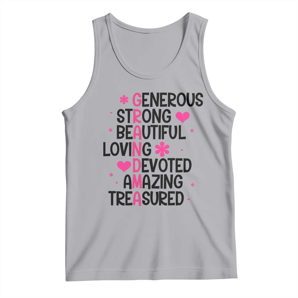 Funny Grandma Tank Top Generous Strong Beautiful Loving Devoted