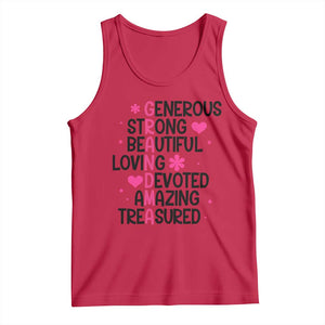 Funny Grandma Tank Top Generous Strong Beautiful Loving Devoted